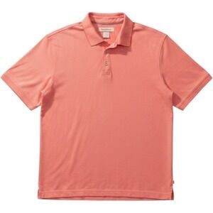 Tommy‎ Bahama Performance Polo Shirt Mens XL Coral Pink EUC Textured Modal Blend